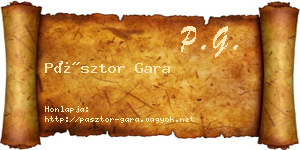 Pásztor Gara névjegykártya